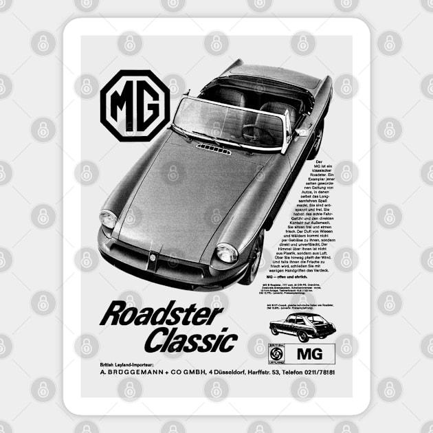 MG MGB - advert Magnet by Throwback Motors